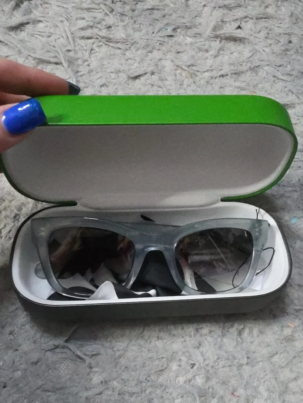 kate spade translucent gray cat-eye sunglasses